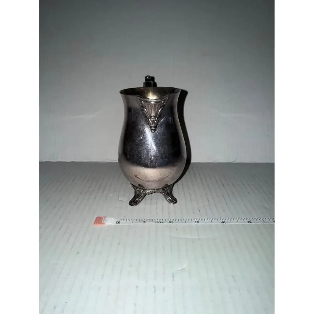 W.M. Rogers Water Creamer Pitcher Sterling Silver Plate Vintage
